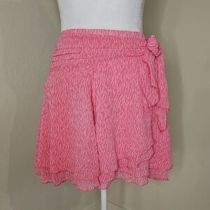 Aerie Pink Wrap Mini Skirt